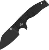 QS163A2 Couteau QSP Chefmaster Black Lame Acier Sandvik 14C28N Blackwash - Livraison Gratuite
