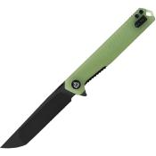 QS176B2 Couteau Pliant QSP Mantis Lame Acier Nitro-V Noire Tanto Manche G10 Phosphorescent Liner Lock - Livraison Gratuite