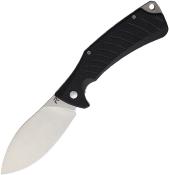 REV008BLK REVO Ness Black D2 Stonewashed Nessmuk Blade G10 Handles IKBS Linerlock Clip