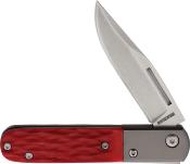 RR2612 Couteau Rough Ryder Barlow Lame Clip Point Acier Inox Manche Os Rouge Slip Joint - Livraison Gratuite