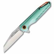 RR2639 Rough Ryder Miami Fast  | Lame Wharncliffe Acier D2 Manche Aluminium Teal | Liner Lock | Flipper | Clip - Livraison Gratuite