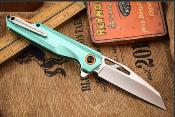 RR2639 Rough Ryder Miami Fast  | Lame Wharncliffe Acier D2 Manche Aluminium Teal | Liner Lock | Flipper | Clip - Livraison Gratuite