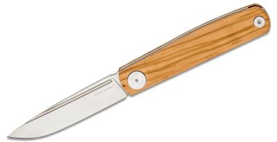 RS7841W Couteau Real Steel Gslip Slipjoint Lame VG10 Manche Olivier - Livraison Gratuite