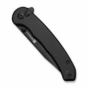 S251022 Sencut Ingot Black | Couteau Lame Acier D2 Black Clip Point | Manche Aluminium | Button Lock | Livraison Gratuite