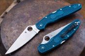 SC07FP4K390 Couteau Spyderco Police 4 Lightweight – Lame Acier K390 Manche Blue FRN Japan - Livraison Gratuite