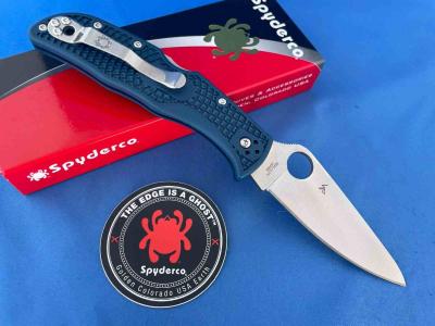 SC243PCBL Spyderco Endela Lightweight – Couteau lame acier CPM SPY27 Manche FRN cobalt blue Back Lock Japan – Livraison Gratuite