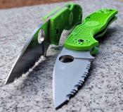 SC41SGR5 Couteau Spyderco Native 5 Salt Green | Lame Drop Point Acier LC200N Serr | Manche FRN Back Lock - Made in USA - Livraison Gratuite