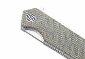 SIGTS8SG Couteau SIG Sauer Tsuru | Lame Tanto Acier 154CM Two-Tone | Manche OD Green Micarta Liner Lock - Livraison Gratuite
