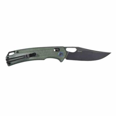 SRM9203MG2 Couteau SRM Retriever | Lame Clip Point Acier 10Cr15CoMoV Black | Manche OD Green Micarta Ambi-Lock - Livraison Gratuite