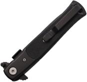 STT27108BK2 — Couteau S-TEC Stiletto Style Lame Acier Inox Noir Spear Point Manche G10 Noir Linerlock Clip - Livraison Gratuite