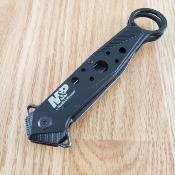 SWP1105621 Smith & Wesson M&P Linerlock – Couteau Pliant Tactique Manche Alu Noir Lame Dague Inox Clip de Poche - Livraison Gratuite
