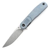 T2072A2 Couteau Tenable Einar Pliant Lame Nitro-V Acier Manche Micarta Blue Sécurité Liner Lock - Livraison Gratuite