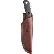 TPTEX402 Couteau Fixe TOPS TEX Creek Lame Acier 1095 Manche Micarta Noir Étui Cuir Made In USA - Livraison Gratuite