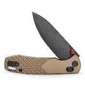 TVJM03ZTM Couteau Trivisa Dragonfly-Z | Lame Drop Point Acier M390 | Manche Gold Titanium Axis Lock - Livraison Gratuite
