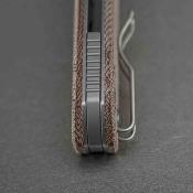 VOSA2232 Couteau Vosteed Psyop 299 | Lame Acier S35VN Stonewash | Manche Micarta Natural & Bolster Gravé | Livraison Gratuite