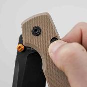 VOSA2927 Vosteed Raccoon 2.0 – Couteau pliant Top Liner Lock Lame Acier 14C28N Manche G10 Sand - Livraison Gratuite