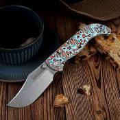 VOSA3908 Vosteed Naga – Couteau lame acier S35VN clip point manche Bamboo Micarta Top Liner Lock – Livraison Gratuite