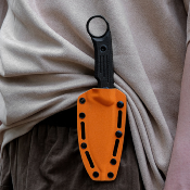 VOSD0301 Couteau Vosteed Fullback Black Lame Drop Point Acier Nitro-V Manche Micarta Housse Kydex - Livraison Gratuite