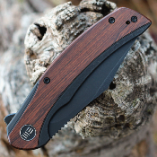 WE19022F3 Couteau We Knife Snick Cuibourtia Wood/Titane Lame Acier CPM 20CV IKBS - Livraison Gratuite
