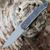 WE200431 Couteau We Knife Smooth Sentinel Fibre Carbone Lame Acier CPM-20CV IKBS - Livraison Gratuite