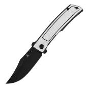 B2108A1 Couteau Bison Tenable Knives | Lame Acier Nitro-V Black Drop Point | Manche Blk/White G10 | Liner Lock | Livraison Gratuite