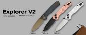 CMB22B CMB Explorer V2 | Couteau Lame Acier 14C28N Satin Drop Point | Manche Copper Foil | Axis Lock | Livraison Gratuite