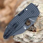 SC264GMCBKP Spyderco MicroJimbo Salt – Couteau pliant Compression Lock Lame Acier CPM MagnaCut Manche G-10 Noir USA - Livraison Gratuite