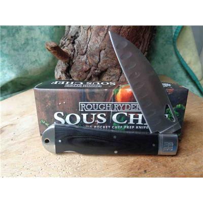 RR2196 Couteau Rough Rider Pocket Chef Acier 440 Manche G10 - Livraison Gratuite