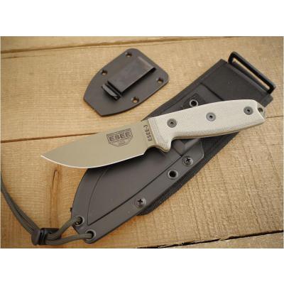 Couteau ESEE Model 3 Dark Earth Carbone 1095 Manche Micarta Etui Kydex + Molle USA ES3PMBDE - Free Shipping