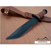 Ka-bar USMC Fighter Serrated - KA1218 - Couteau de combat KaBar Made In USA - LIVRAISON GRATUITE