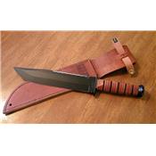 Couteau de Combat Ka-Bar Big Brother Acier Carbone 1095 Manche Cuir Couteaux KABAR Made In USA KA2217 - Free Shipping