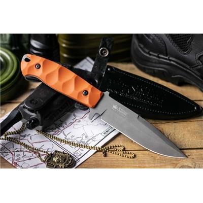 KK0145 Couteau Tactical Kizlyar Severus Acier D2 Etui Cuir Made Russia - Livraison Gratuite