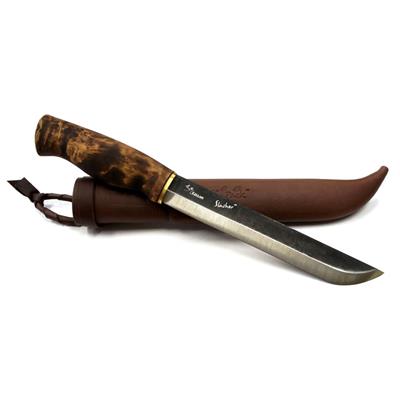 Couteau Bushcraft Kellam Slasher Acier Carbone Manche Bouleau Etui cuir Made In Finlande KLWP7 - Free Shipping