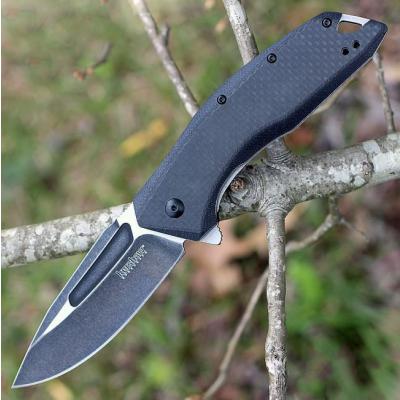 Couteau Kershaw Flourish A/O Lame Acier 8Cr13MoV Manche G10/Fibre Carbone KS3935 - Free Shipping