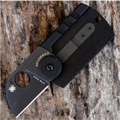 Couteau Spyderco Serge Panchenko Dogtag Black Lame Acier CPM S30V Manche Fibre Carbone SC188CFBBKP - Free Shipping