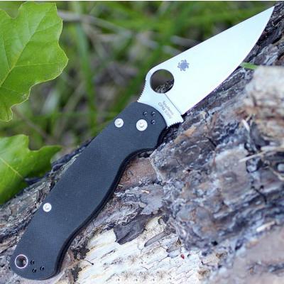Couteau Spyderco Para Military 2 Left Lame Acier CPM S30V Manche G-10 Made In USA SC81GPLE2 - Free Shipping