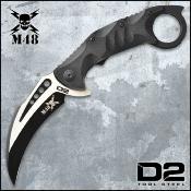 UC3602 Couteau M48 Steel Titan Karambit Pliant | Lame Acier D2 Two-Tone Hawkbill | Manche Plaquettes G10 Black | Liner Lock | Livraison Gratuite