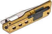ATZ1878GGL Artisan Cutlery Beest Couteau Lame Drop Point Acier S35VN Manche Titane Gold + Carbone – Frame Lock – Livraison Gratuite