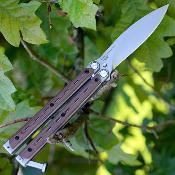 BCC902 Bradley Kimura Butterfly – Couteau Papillon Balisong Lame Acier Inox 154CM Spear Point Bead Blast, Manche G10 Coyote Latch USA – Livraison Gratuite