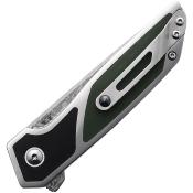 BG015M Couteau Begg Knives Diamici Black/Green Lame Acier Damas IKBS - Livraison Gratuite