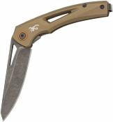 BR0557 Couteau Browning South Slope Bronze | Lame Acier D2 | Manche acier Cerakote bronze | Verrouillage Liner Lock - Livraison Gratuite