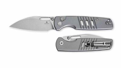 BTKMK15B Couteau Bestechman Vector | Lame Modified Wharncliffe Acier D2 | Button Lock | Manche Aluminium Gray – Livraison Gratuite 