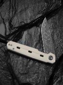 C25015ADS1 Civivi Navo C25015A-DS1 – Couteau Pliant Liner Lock Lame Damas Manche G10 Ivoire, Roulements Ceramique – Livraison Gratuite