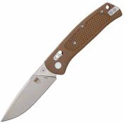 CBTSCTGRMCB CobraTec EDC Scout | Lame Drop Point Acier VG-10 | Manche Grivory Marron | Crossbar Lock - Livraison Gratuite