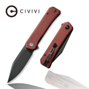 CIVC20077B2 Couteau CIVIVI Relic Burgundy G10 Lame Acier Nitro-V Black IKBS - Livraison Gratuite