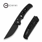 CIVC24020C1 Civivi Noctis – Couteau Pliant Lame Acier Nitro-V Black Straight Back Manche G10 Noir Crossbar Lock – Livraison Gratuite