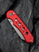 CIVC240672  Couteau CIVIVI Pragma Prime Wharncliffe Lame Acier Sandvik 14C28N Manche Aluminium Red Button Lock - Livraison Gratuite