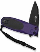 CIVC250543 Couteau CIVIVI Purr | Lame Acier Nitro-V Black | Manche G10 Noir & Violet | Slip Joint | Livraison Gratuite