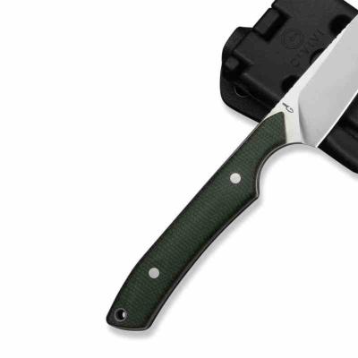 CIVC250842 — Couteau Fixe Civivi High Grass Field Knife Lame Acier 14C28N Satiné Manche Plaquettes Green Canvas Micarta Housse Kydex Livraison Gratuite