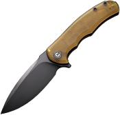 CIVC803M — Couteau Civivi Praxis Lame Acier 9Cr18MoV Stonewashed Noir Manche Ultem Linerlock Livraison Gratuite